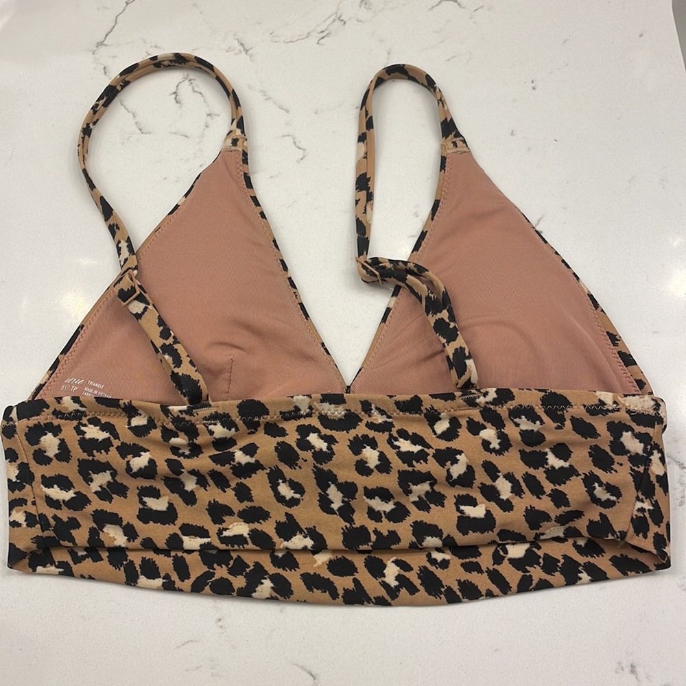 Aerie triangle cheetah print bikini top size XS - Picture 2 of 3